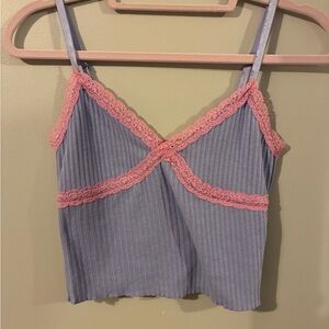 Wild Fable Purple and Pink Lace Trim Cami
